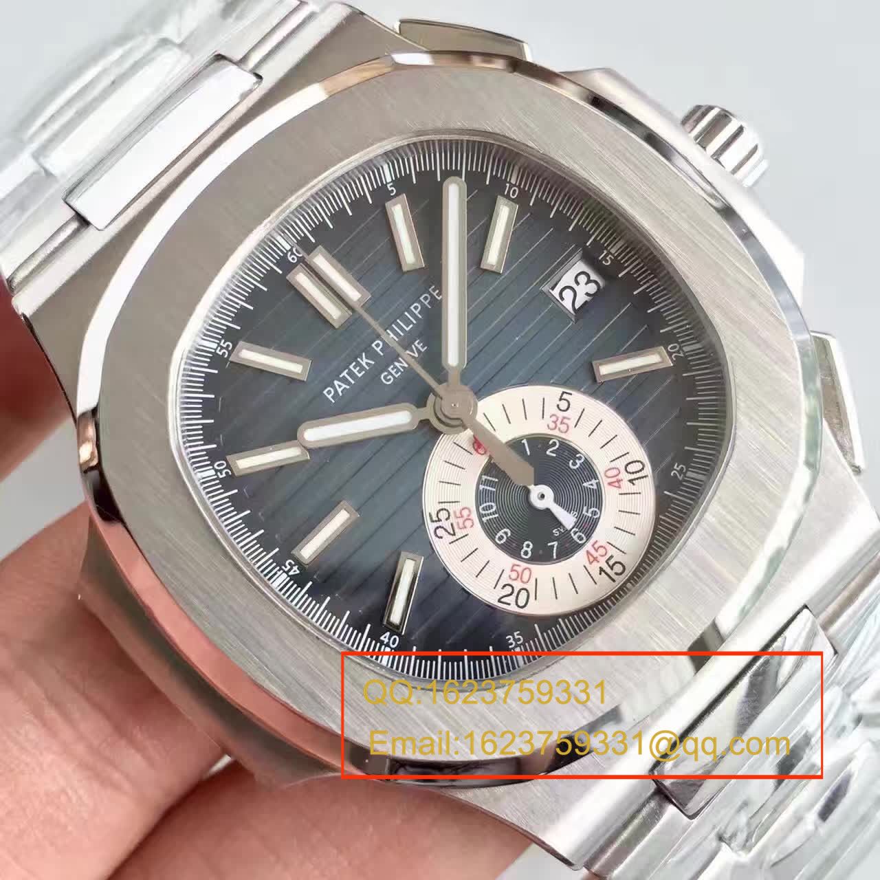 【BP厂超A精高仿手表】百达翡丽-Nautilus鹦鹉螺运动系列5980/1A-001机械男表 / BD161A