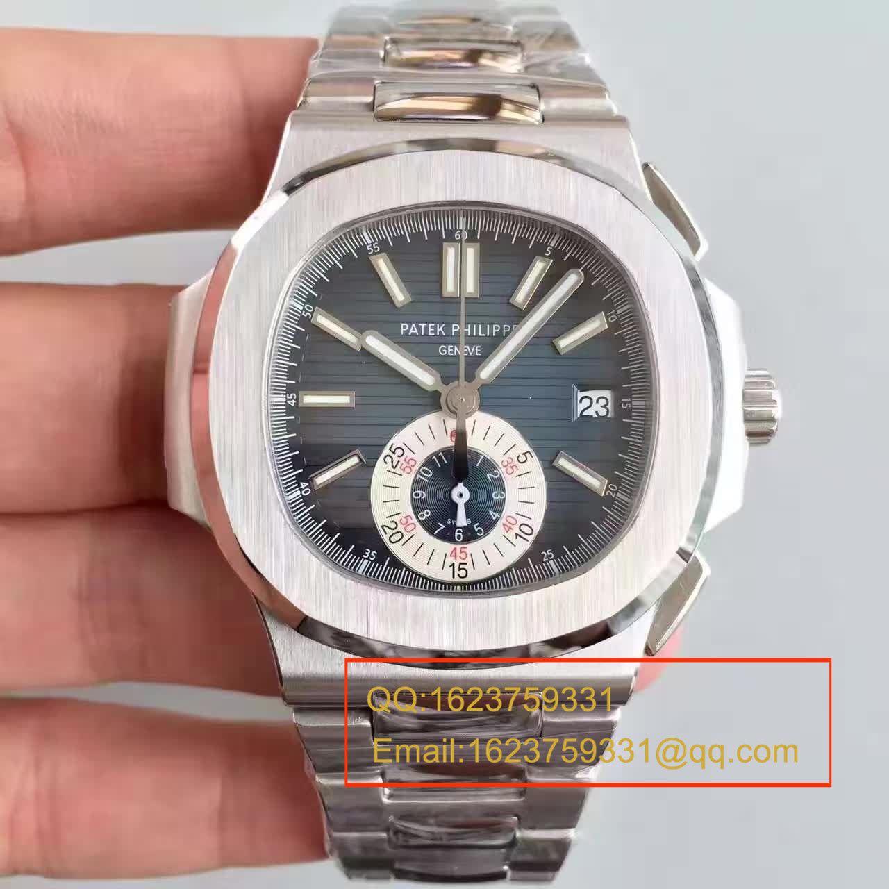 【BP厂超A精高仿手表】百达翡丽-Nautilus鹦鹉螺运动系列5980/1A-001机械男表 / BD161A