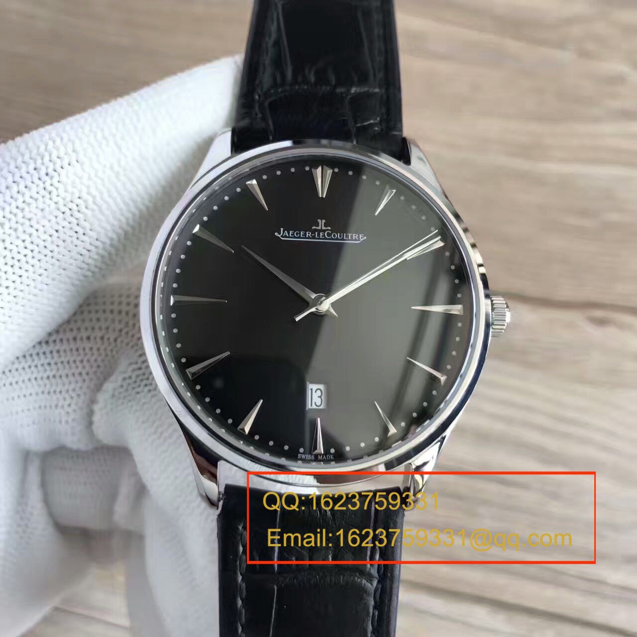 【台湾厂一比一复刻手表】积家大型超薄日历大师系列男表黑面 / JJ096