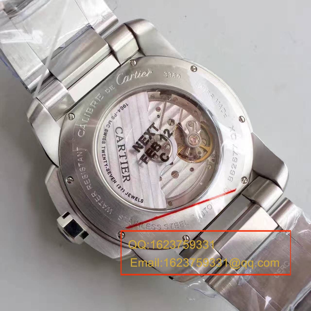 【JF厂顶级1:1复刻高仿手表】卡地亚 CALIBRE DE CARTIER 系列 W7100016 腕表 精钢表带 / KDY024