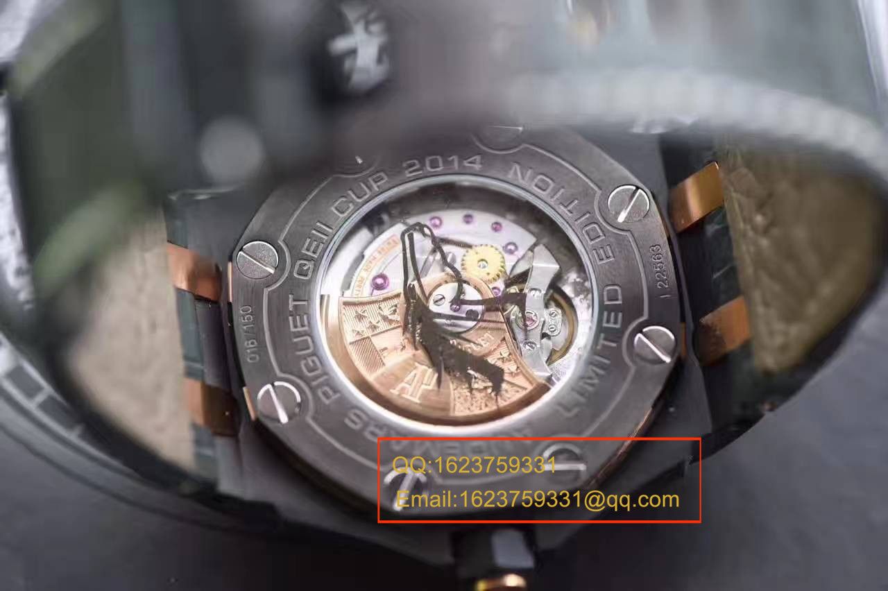 【JF厂一比一高仿手表】AP爱彼皇家橡树15703系列 马会女皇杯男表《真皮表带》 / APBF094B