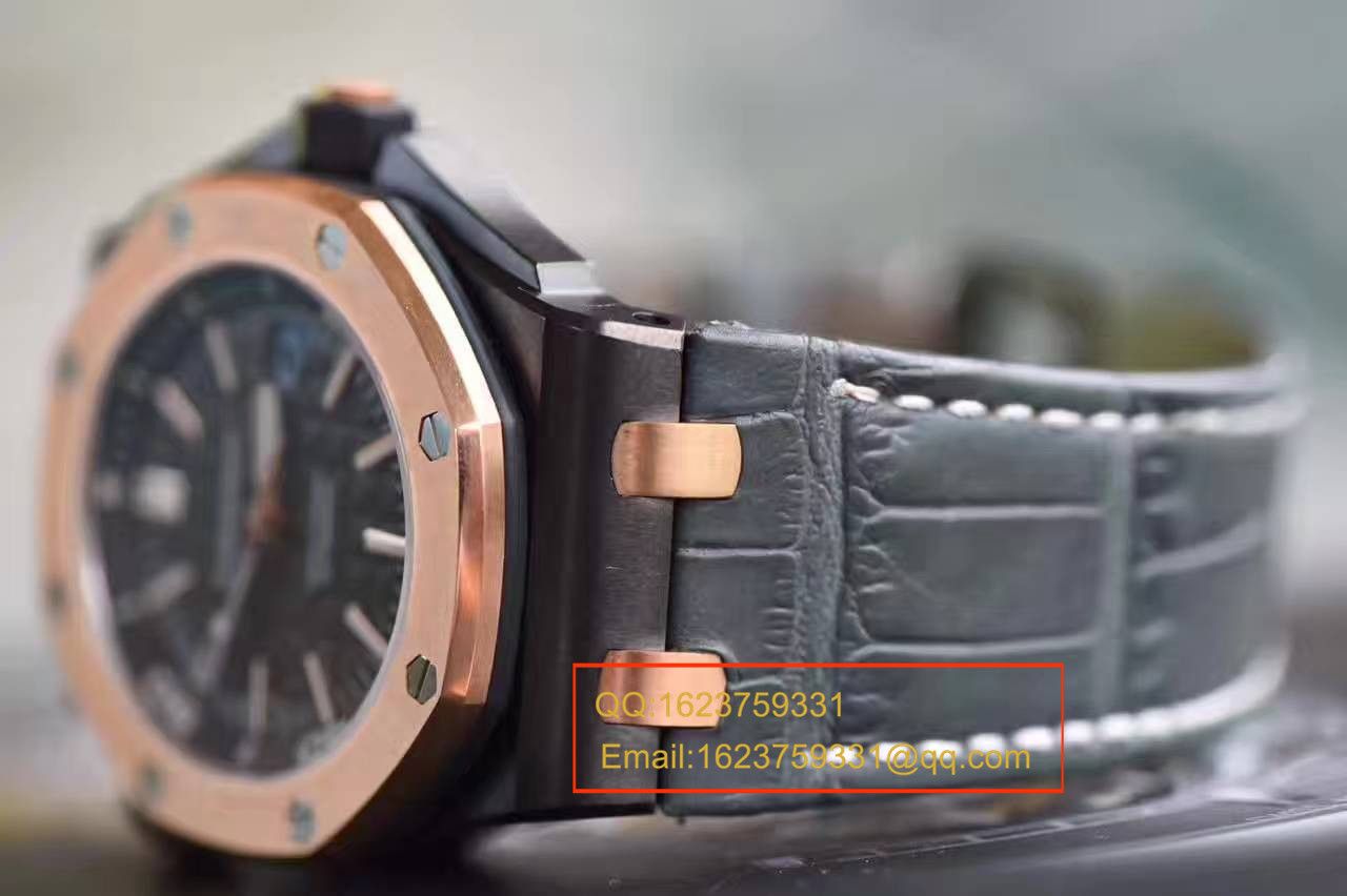 【JF厂一比一高仿手表】AP爱彼皇家橡树15703系列 马会女皇杯男表《真皮表带》 / APBF094B