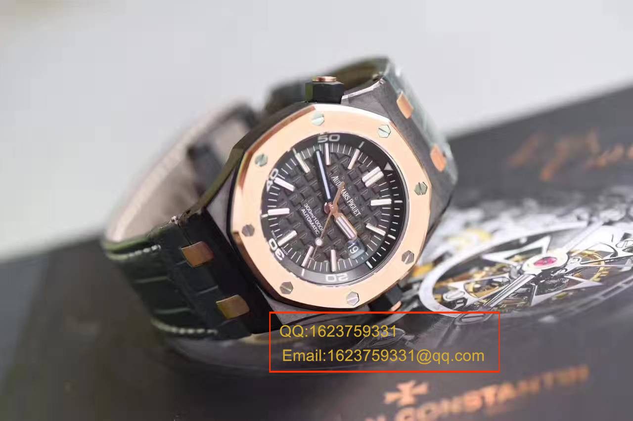 【JF厂一比一高仿手表】AP爱彼皇家橡树15703系列 马会女皇杯男表《真皮表带》 / APBF094B