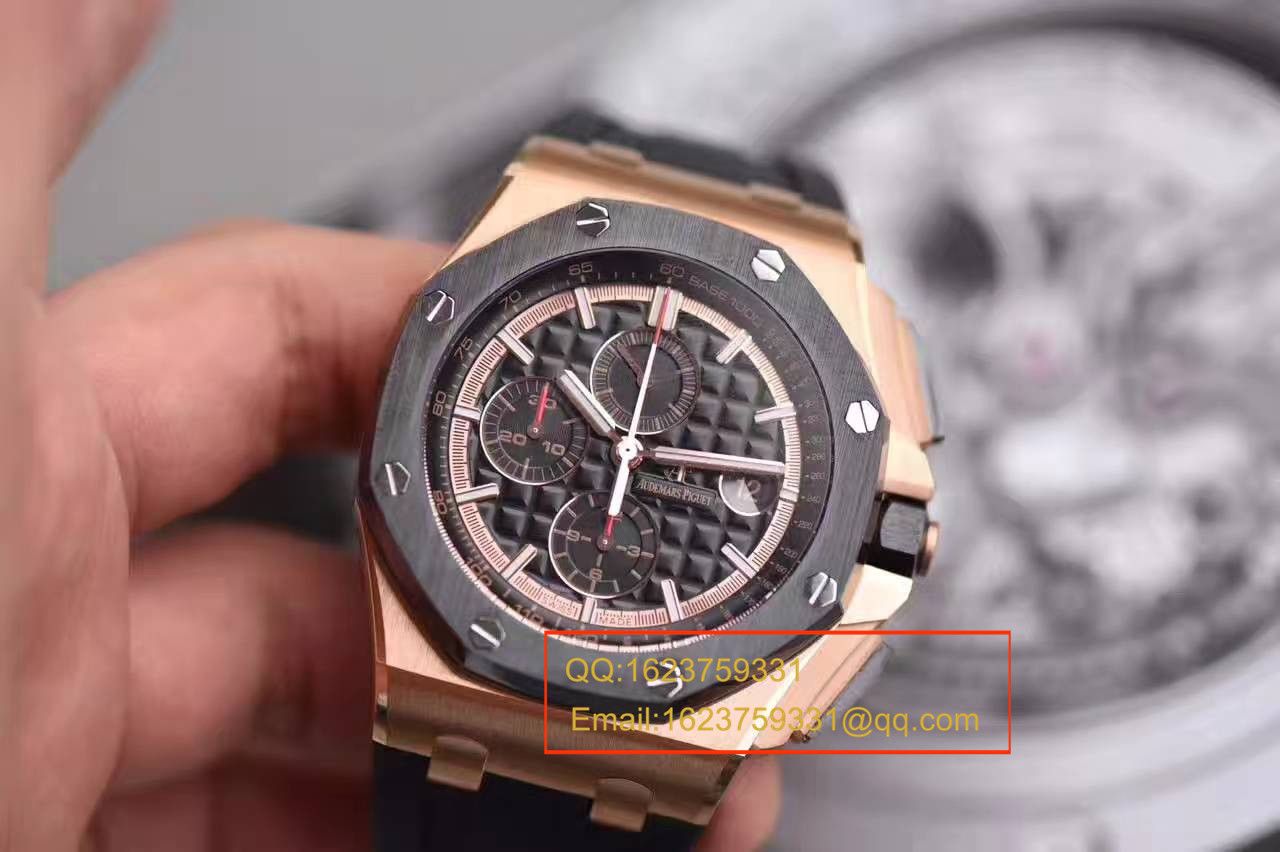 【视频评测JF厂一比一高精仿手表】爱彼皇家橡树离岸型系列26401RO.OO.A002CA.02腕表 / AP109