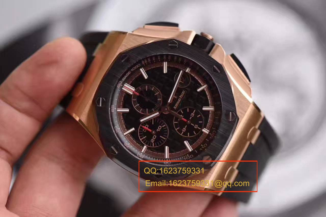 【视频评测JF厂一比一高精仿手表】爱彼皇家橡树离岸型系列26401RO.OO.A002CA.02腕表 / AP109