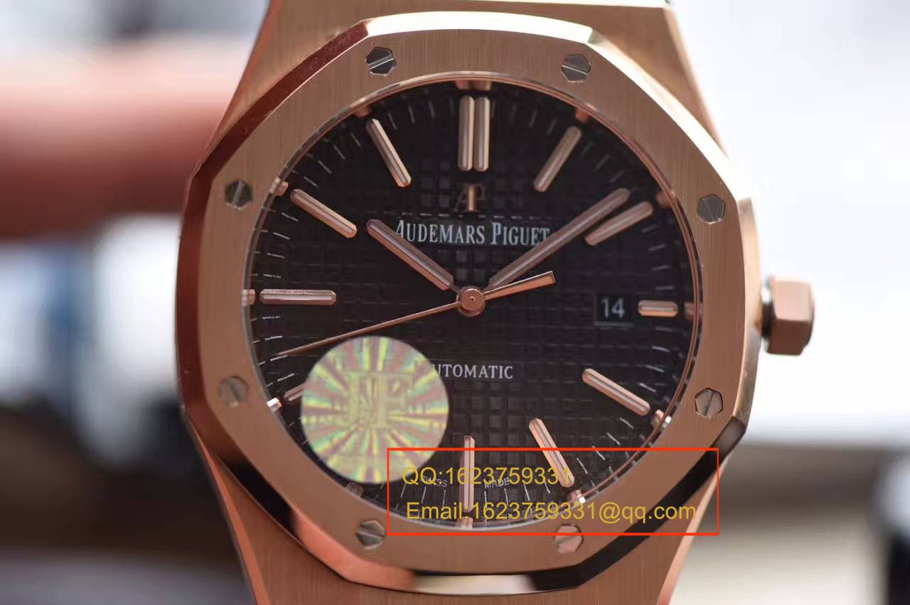 【JF厂1:1复刻高仿手表】爱彼皇家橡树系列15400OR.OO.D002CR.01腕表《真皮表带款》 / AP015