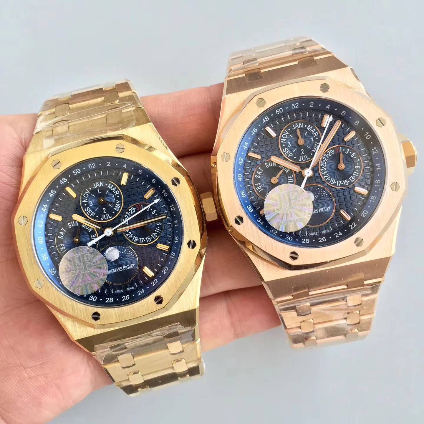 【JF厂一比一超A高仿手表】爱彼皇家橡树万年历系列26574ST.OO.1220ST.02腕表 / AP124