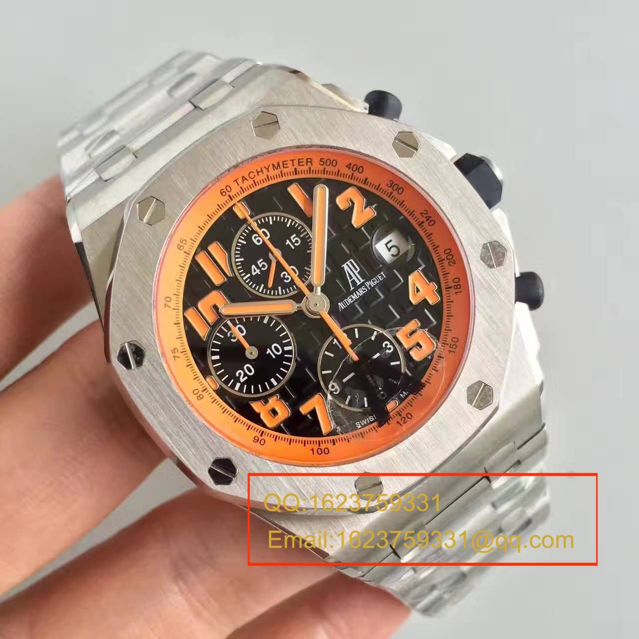 【JF厂超A一比一高仿手表】爱彼皇家橡树离岸型系列橙面火焰26170ST.OO.D101CR.01腕表 / AP048