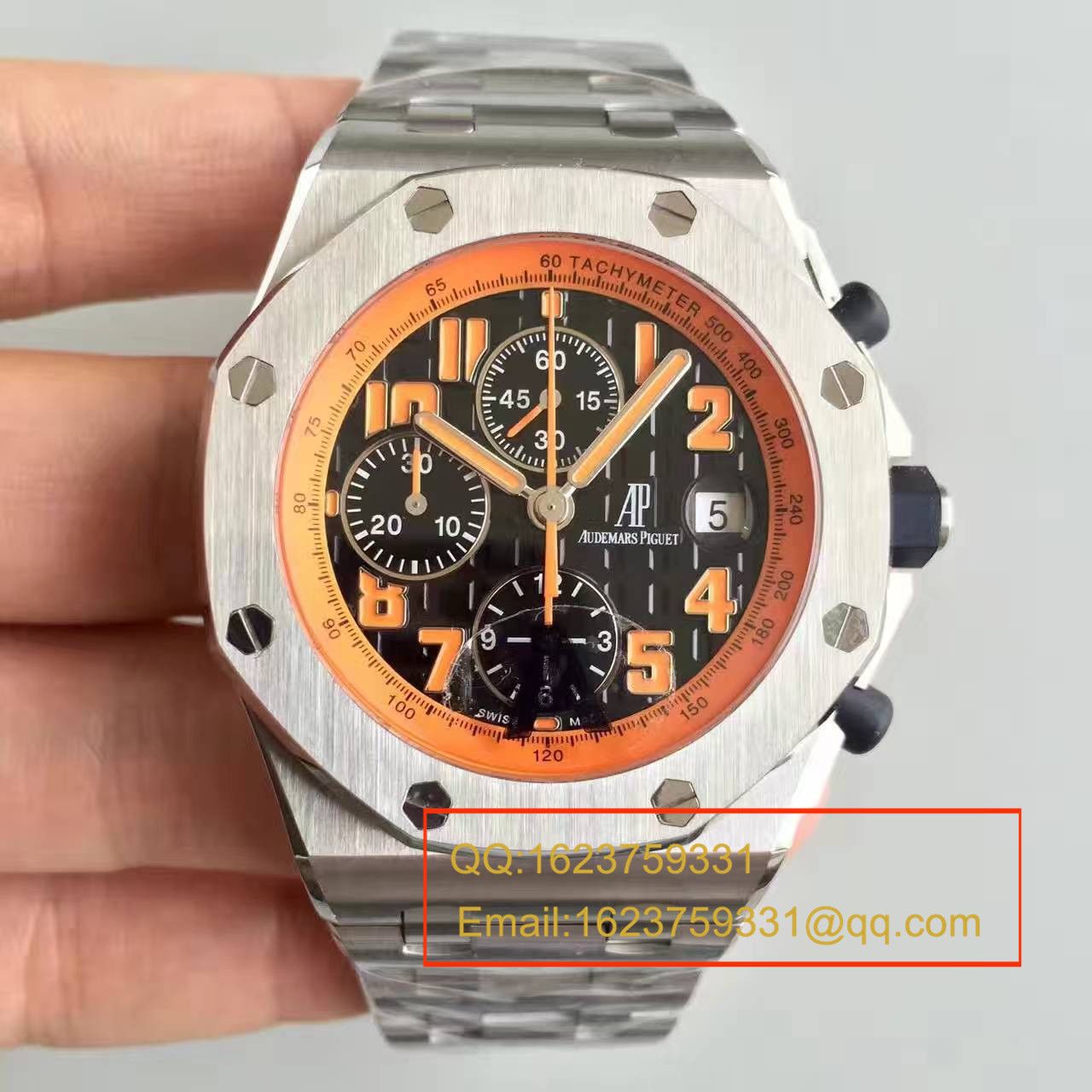 【JF厂超A一比一高仿手表】爱彼皇家橡树离岸型系列橙面火焰26170ST.OO.D101CR.01腕表 / AP048