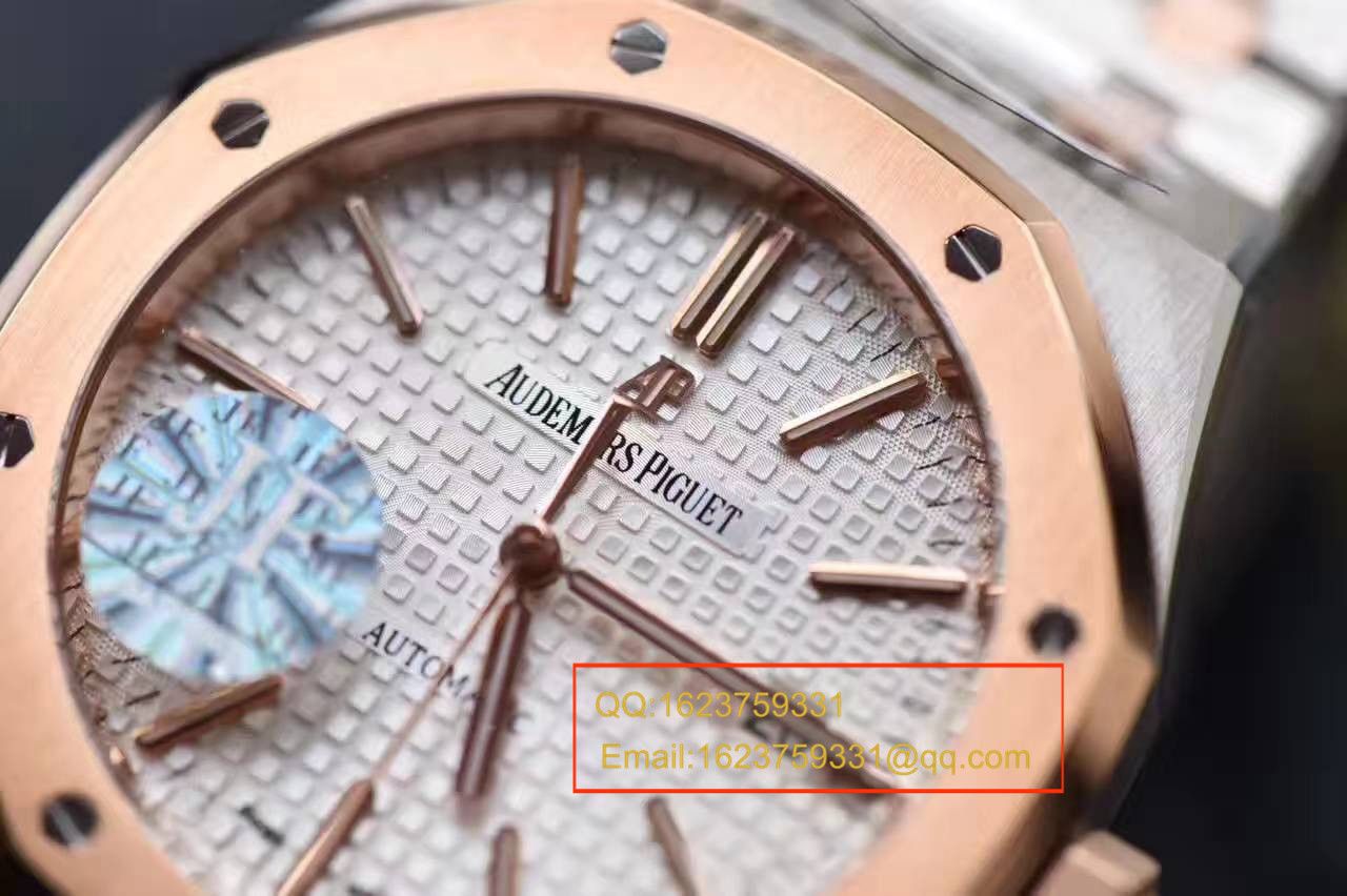 JF厂爱彼皇家橡树系列15400SR.OO.1220SR.01腕表《精钢间金表带》顶级复刻高仿男女腕表 / AP016