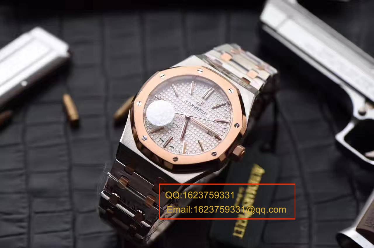 JF厂爱彼皇家橡树系列15400SR.OO.1220SR.01腕表《精钢间金表带》顶级复刻高仿男女腕表 / AP016