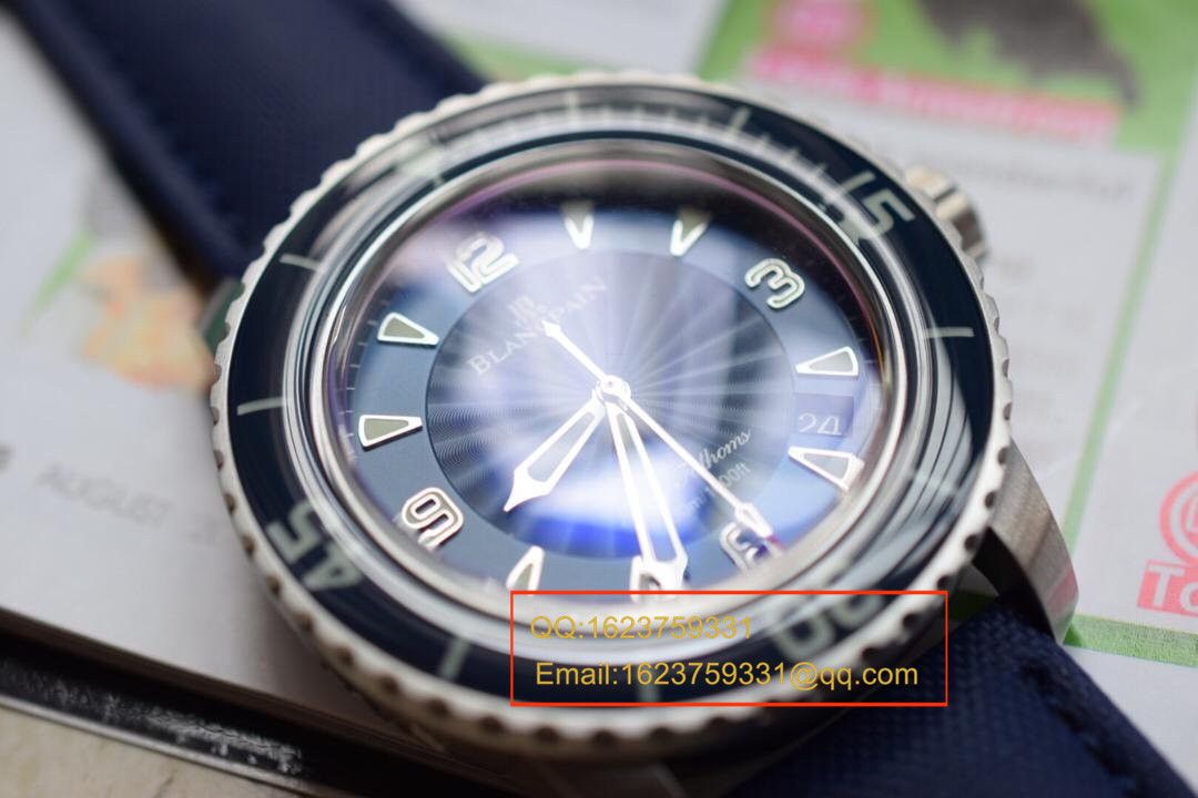【N厂出品】复刻高仿 宝珀blancpain 五十噚超薄机芯系列 5015D-1140-52B 自动机械男表 / BP006