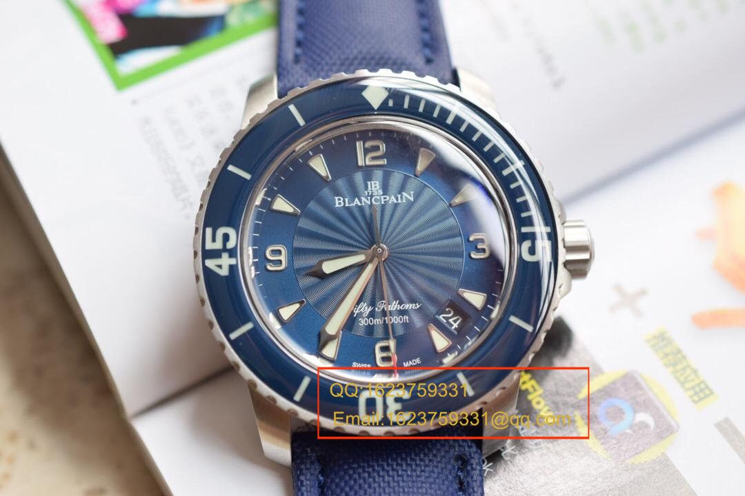 【N厂出品】复刻高仿 宝珀blancpain 五十噚超薄机芯系列 5015D-1140-52B 自动机械男表 / BP006