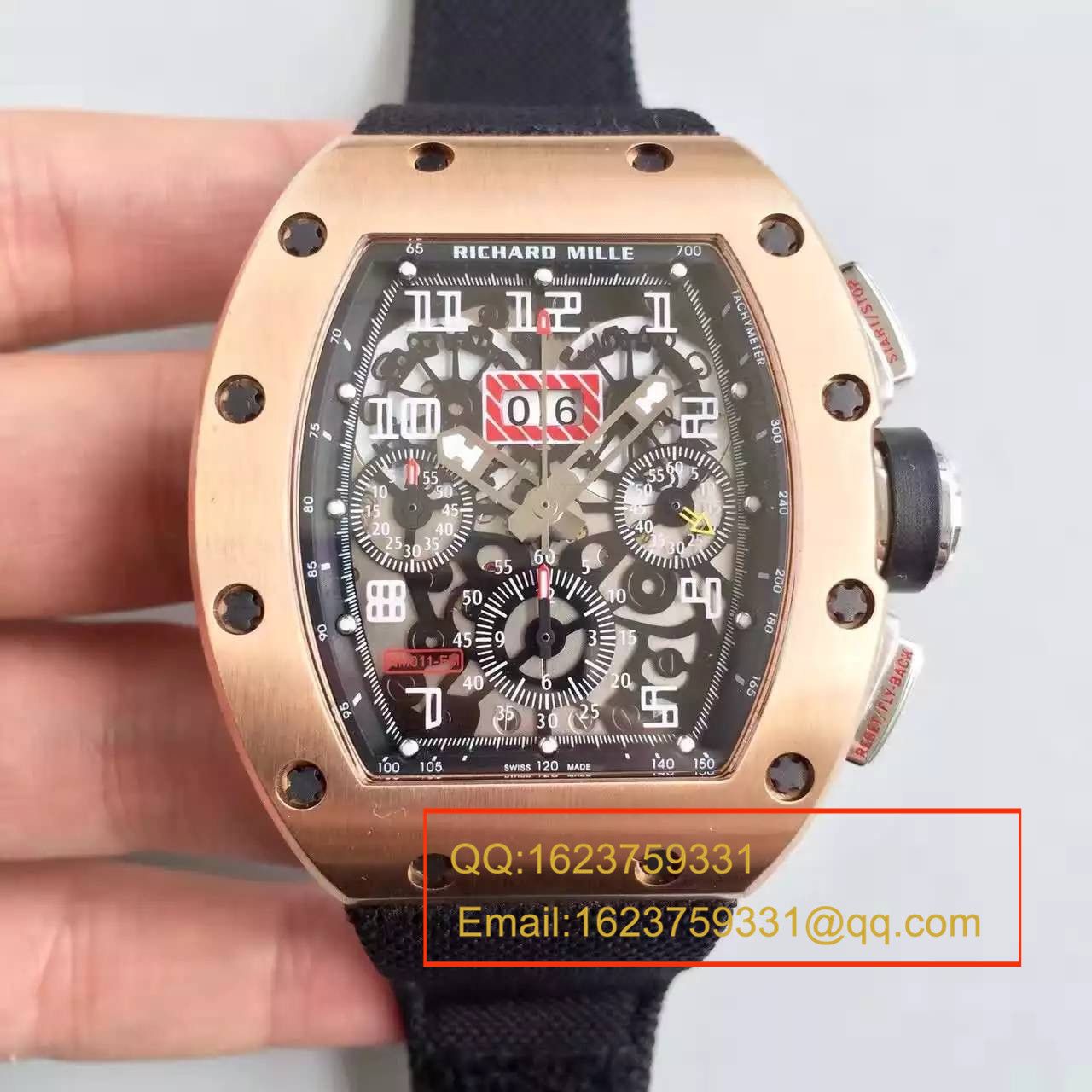 【RM一比一超A精仿手表】理查德.米勒男士系列高RM 011 FLYBACK CHRONOGRAPH腕表 / RM 011 FLYBACK