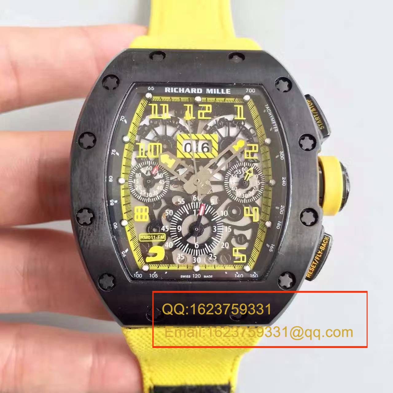 【RM一比一超A精仿手表】理查德.米勒男士系列高RM 011 FLYBACK CHRONOGRAPH腕表 / RM 011 FLYBACK