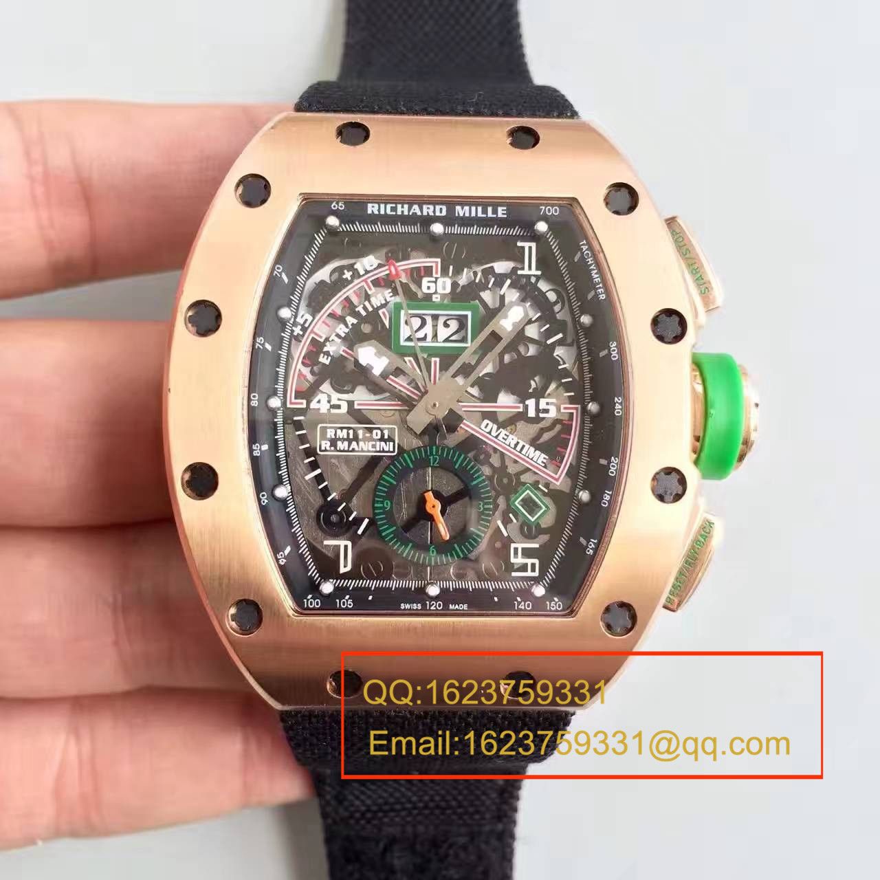 【RM一比一超A精仿手表】理查德.米勒男士系列高RM 011 FLYBACK CHRONOGRAPH腕表 / RM 011 FLYBACK