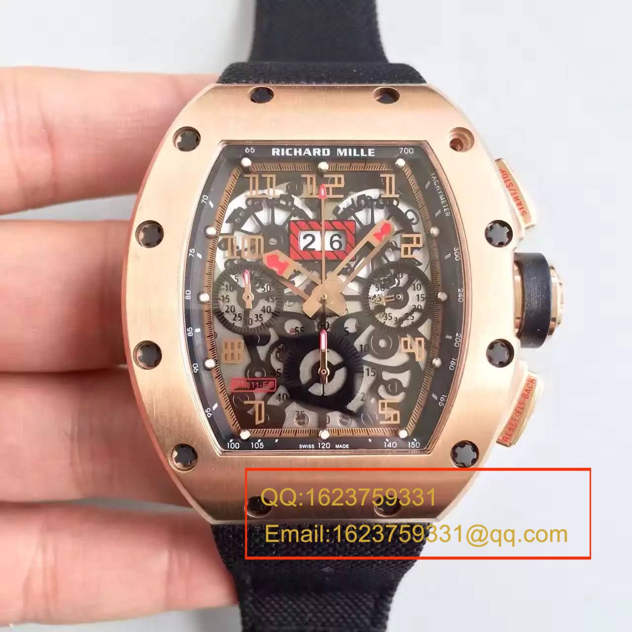 【RM一比一超A精仿手表】理查德.米勒男士系列高RM 011 FLYBACK CHRONOGRAPH腕表 / RM 011 FLYBACK
