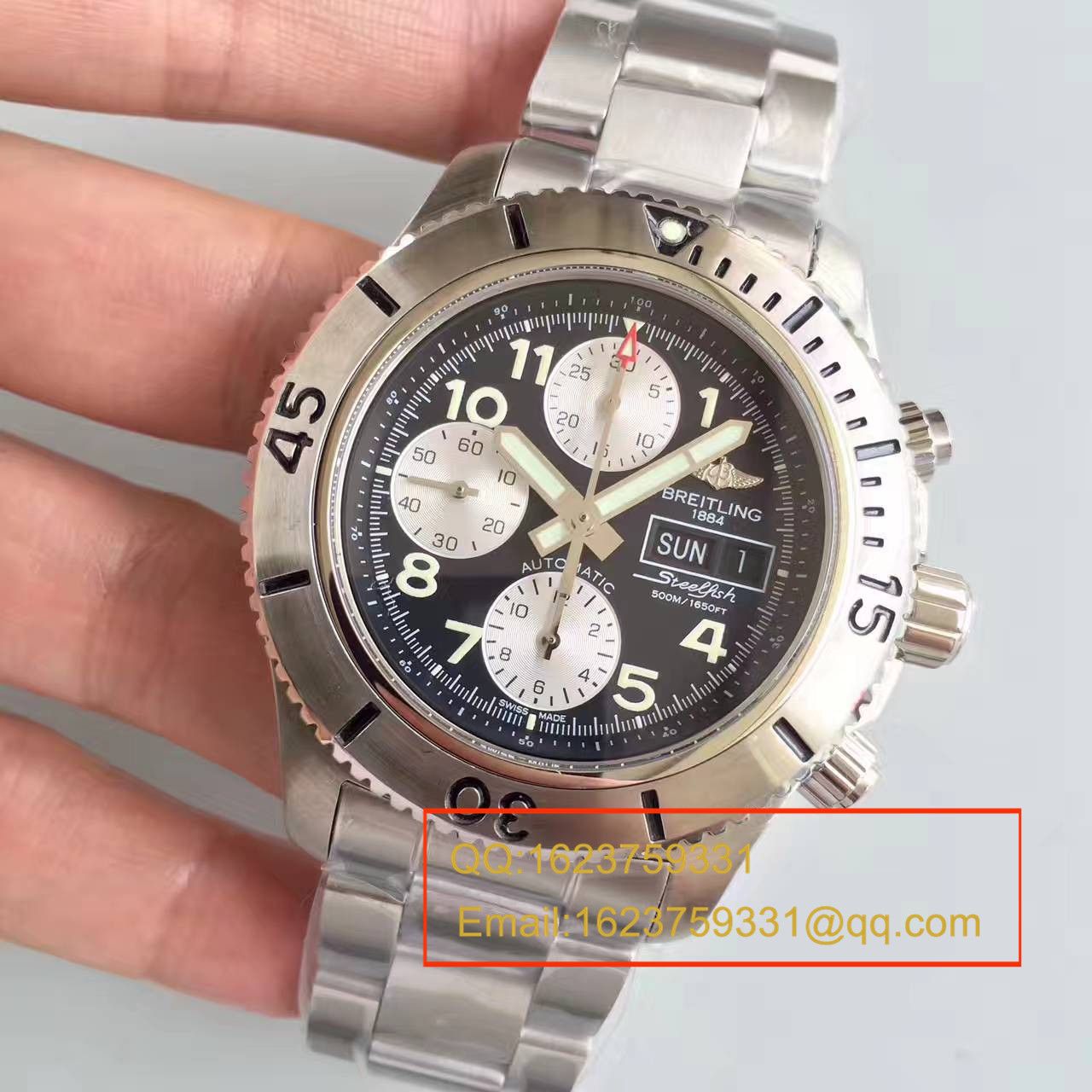 【GF一比一复刻高仿手表】百年灵超级海洋系列A13341C3/BD19/162A钢鱼计时腕表 / BL072