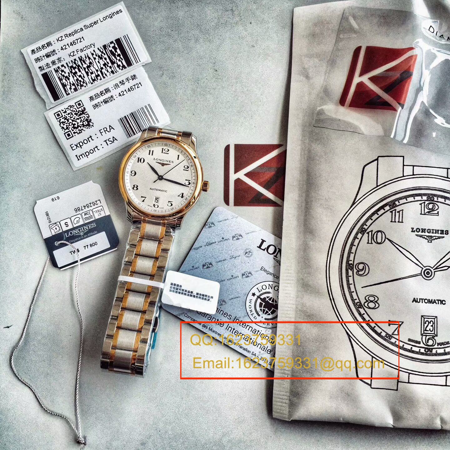 【KZ一比一超A精高仿手表】浪琴名匠系列L2.628.5.78.7（钢带）、L2.628.6.78.3(皮带)间黄金单历腕表 / LBD096