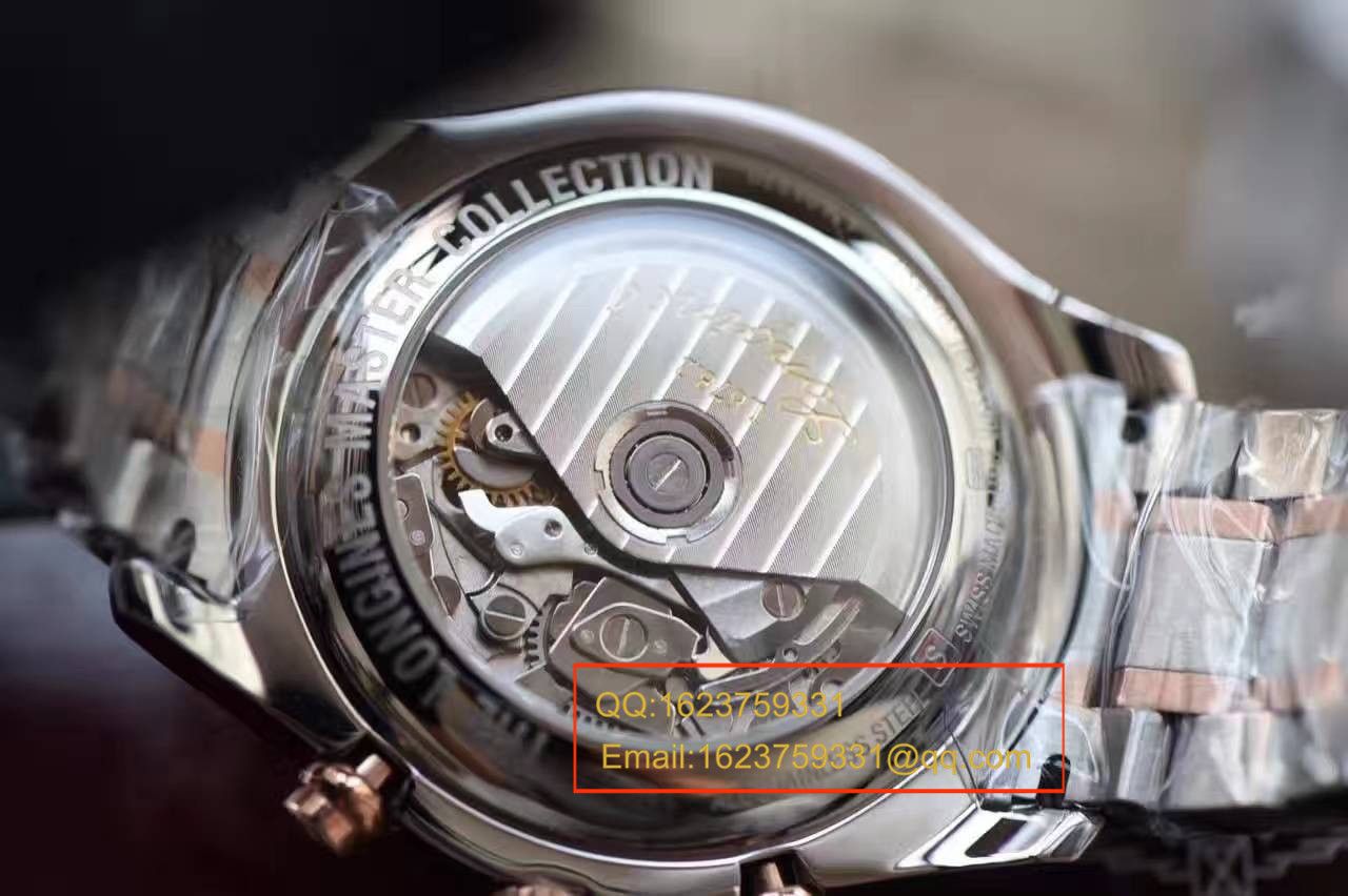 【视频评测YL厂1:1超A高仿手表】浪琴LONGINES名匠系列L2.673.8.78.3月相腕表《间金表带》 / LQ022