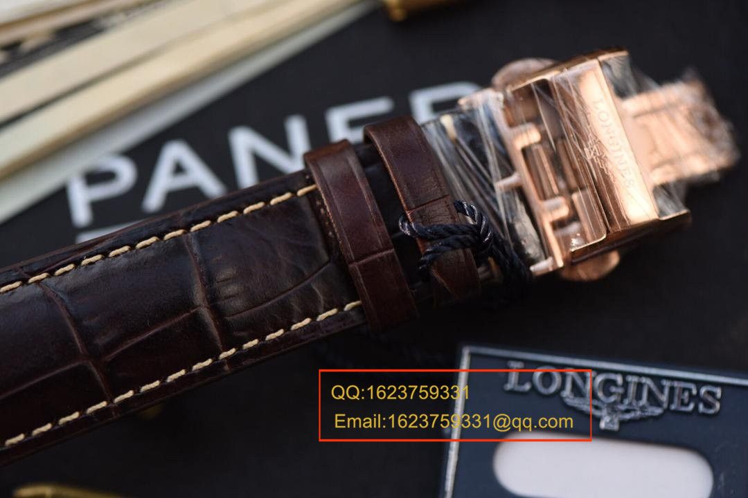 【视频解析】浪琴名匠复刻高仿旗舰版本八针月相土豪金版本腕表《表圈镶钻》 / L066