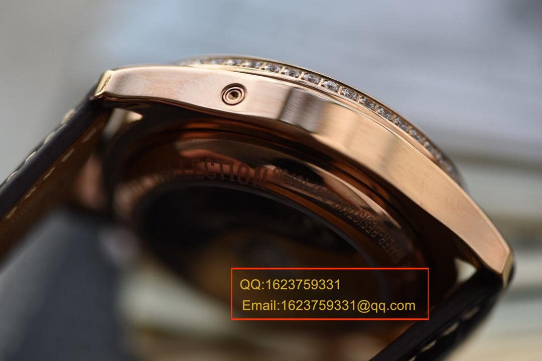 【视频解析】浪琴名匠复刻高仿旗舰版本八针月相土豪金版本腕表《表圈镶钻》 / L066