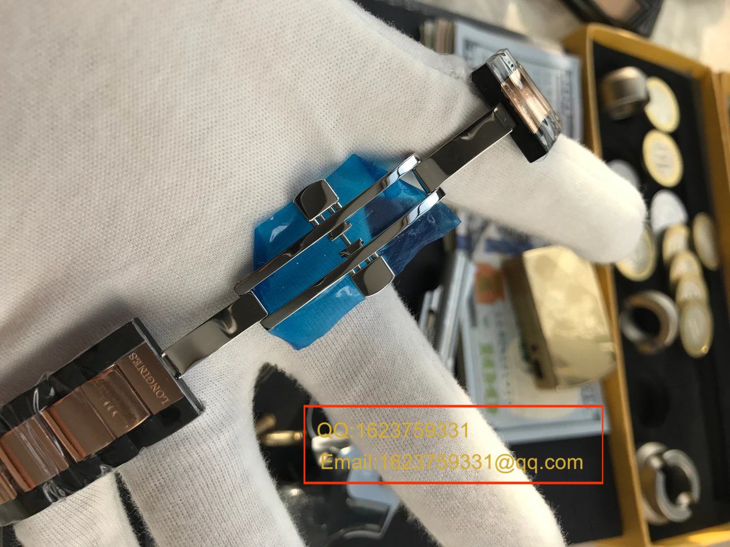 【视频评测YL厂一比一超A高仿手表】浪琴康铂旗舰版黑面间金版男表 / L054