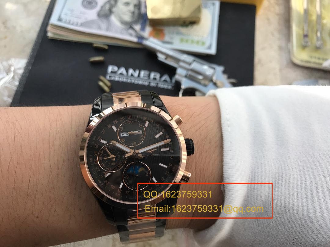 【视频评测YL厂一比一超A高仿手表】浪琴康铂旗舰版黑面间金版男表 / L054