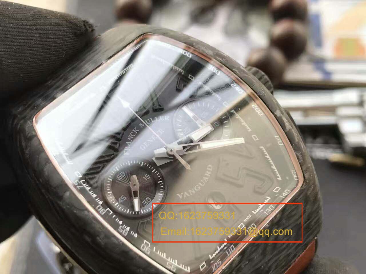 【LE1:1顶级复刻高仿手表】法穆兰VANGUARD系列V45 SC DT BLACK PXL黑面腕表 / 法穆兰CAFL05