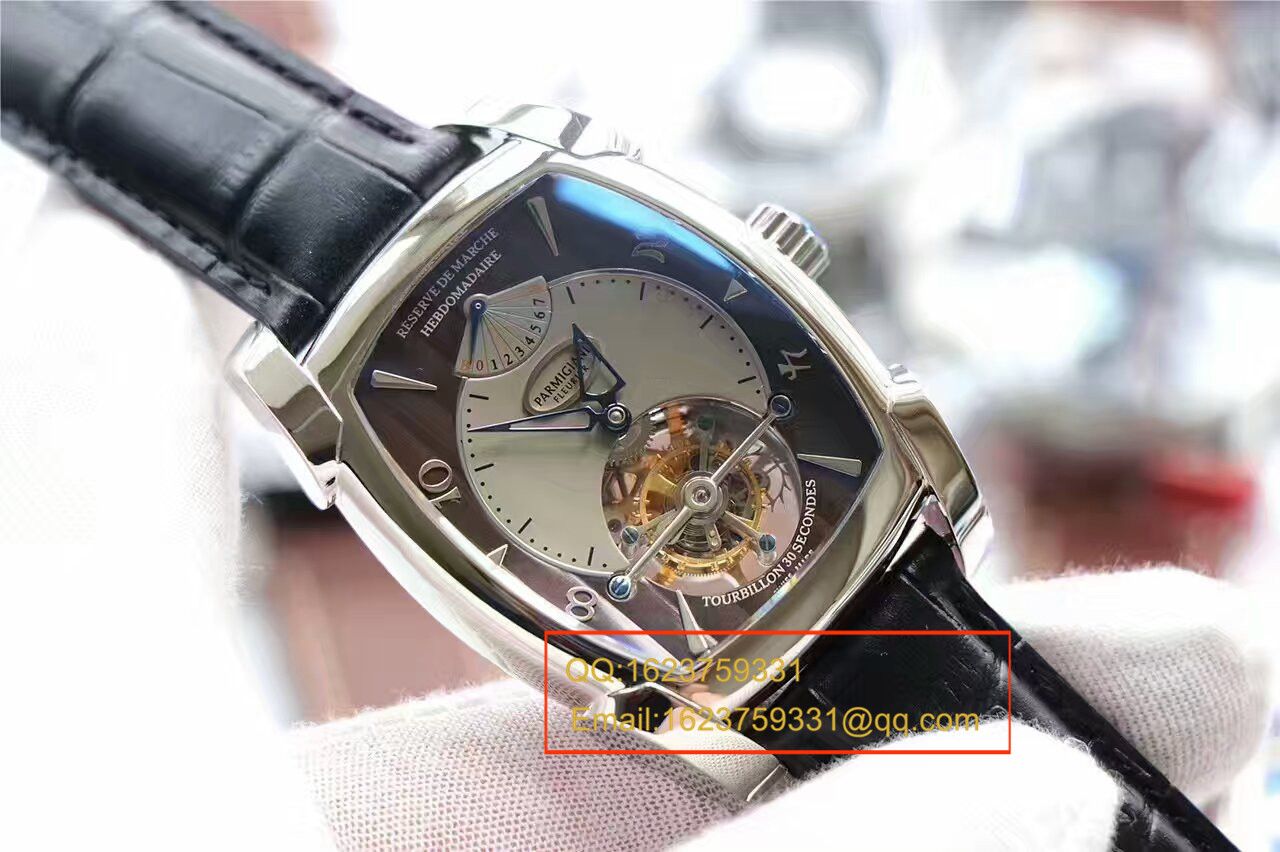 【视频评测BM1:1精高仿手表】帕玛强尼TOURBILLON系列PF011255.01陀飞轮腕表 / PM014