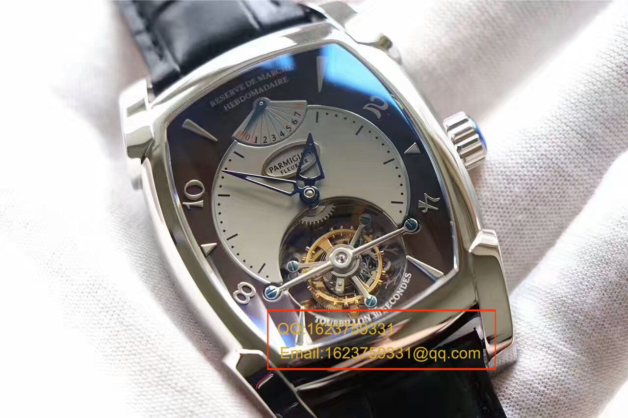 【视频评测BM1:1精高仿手表】帕玛强尼TOURBILLON系列PF011255.01陀飞轮腕表 / PM014
