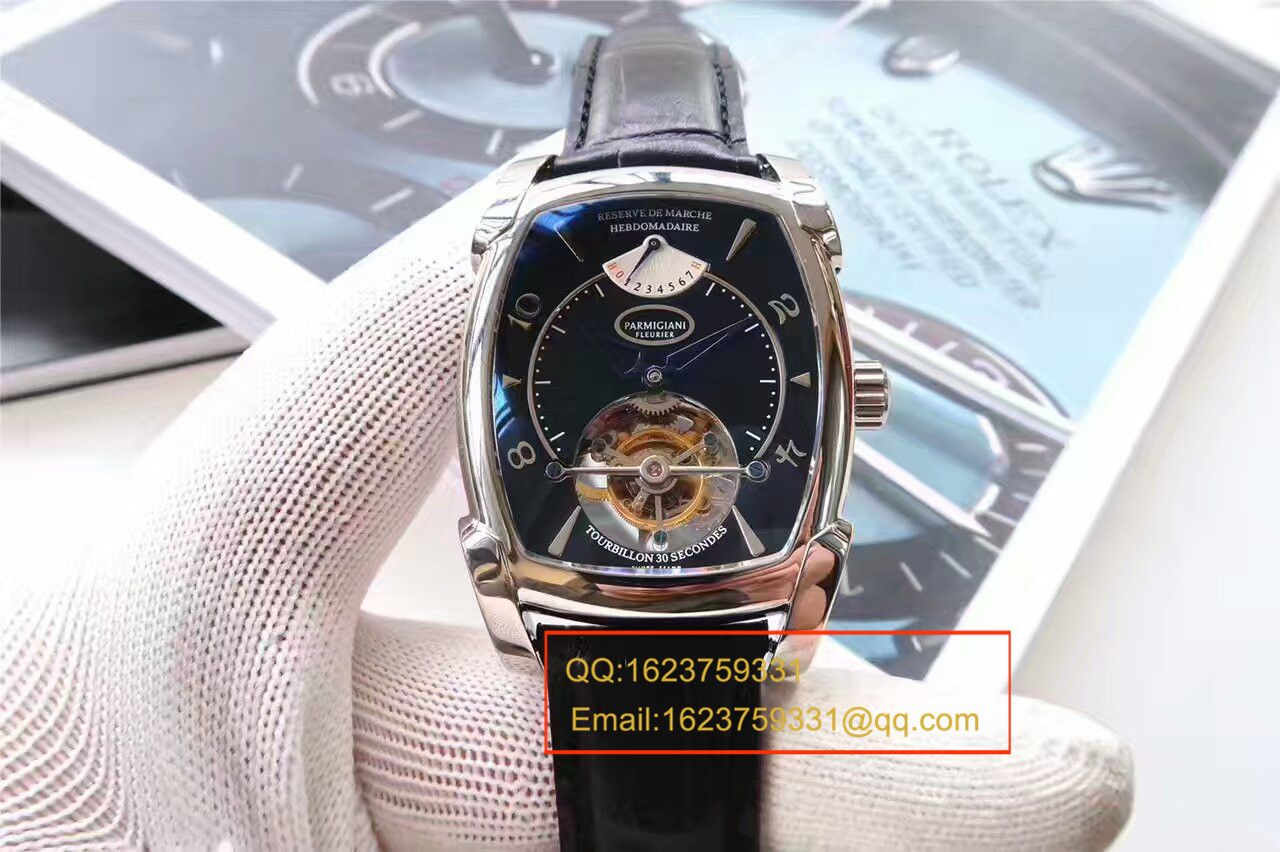 【视频评测BM1:1精高仿手表】帕玛强尼TOURBILLON系列PF011255.01陀飞轮腕表 / PM014