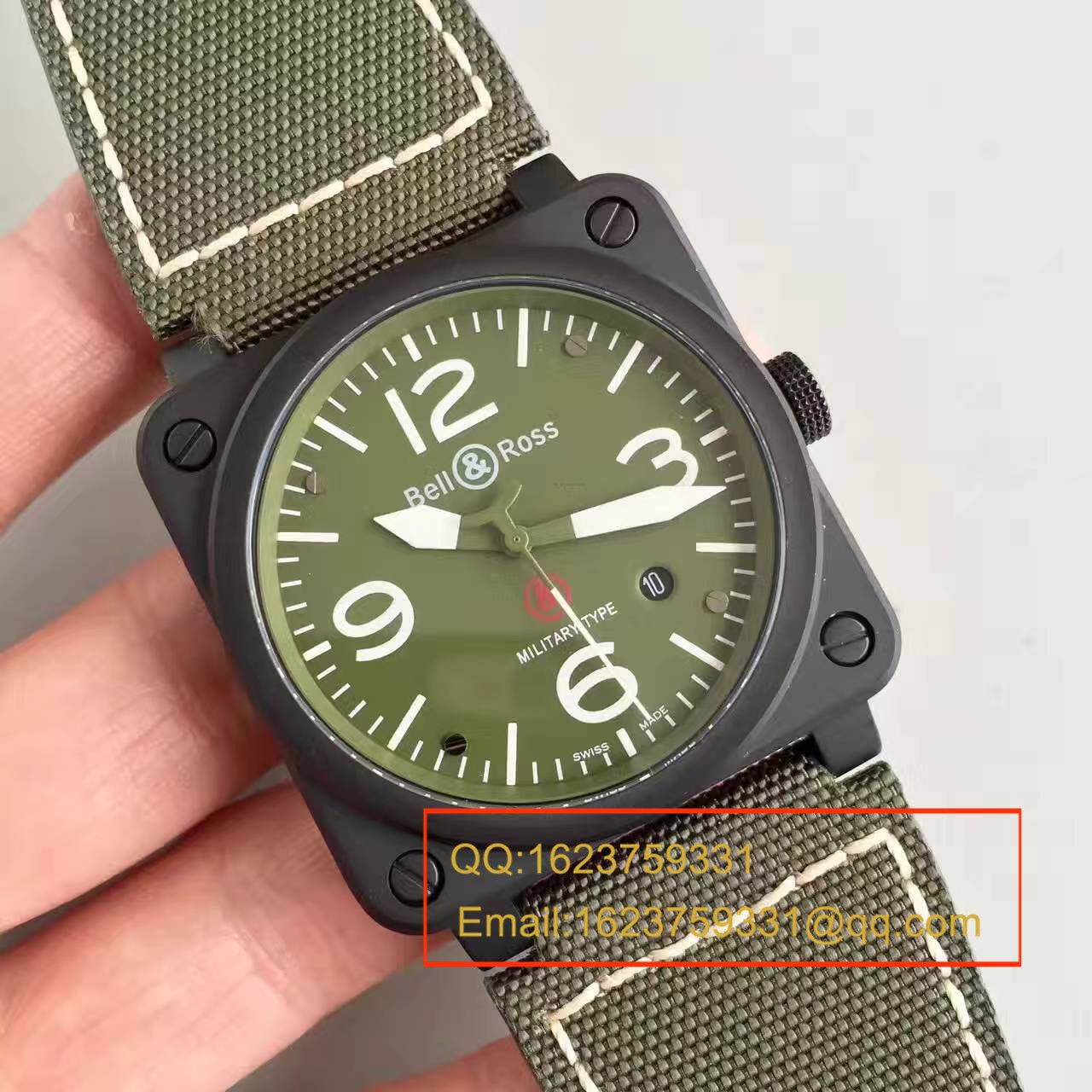 【BR厂顶级复刻高仿手表】柏莱士AVIATION系列BR 03-92 Military Carbon腕表 / BLS007