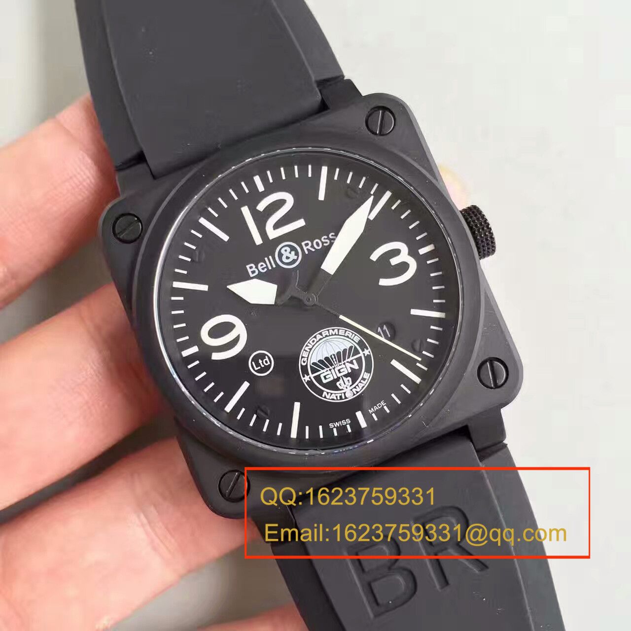 【BR一比一高仿手表】柏莱仕法国国家宪兵特勤队设计制造GIGN 专属特别版腕表 BR03-92 / BL012
