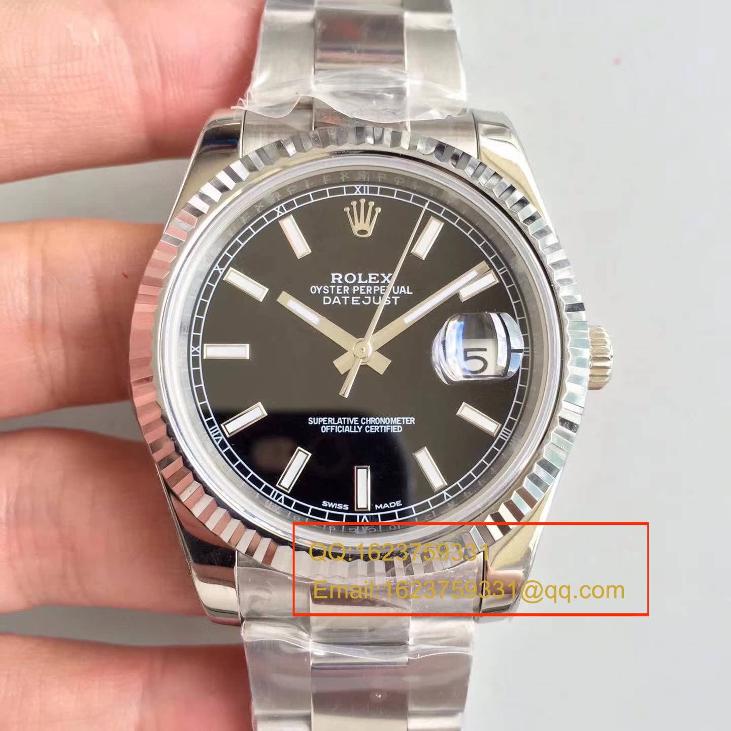 【N厂超A1:1高精仿手表】劳力士日志型系列116334-黑盘腕表 / RBE093