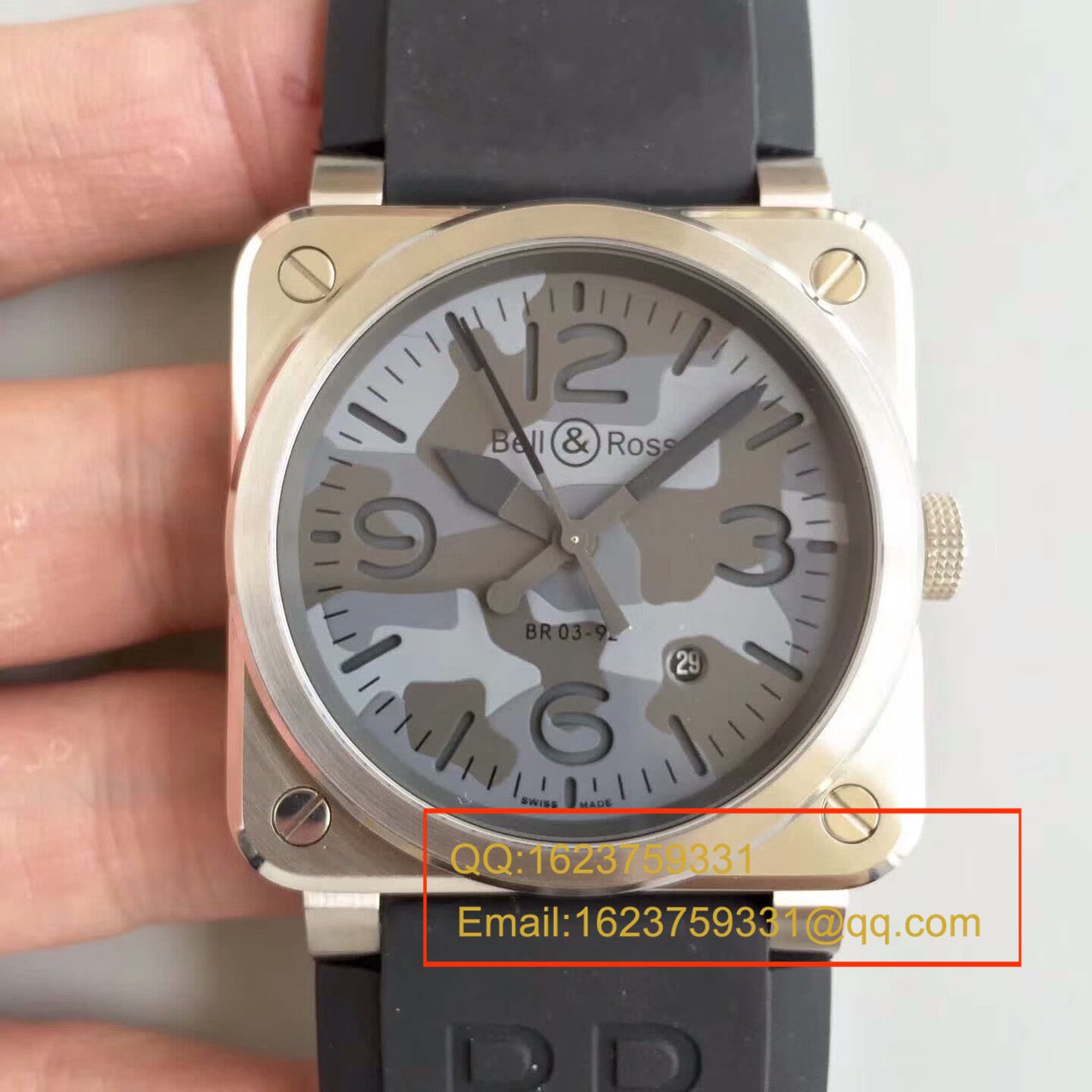 【BR1:1顶级高精仿手表】柏莱士AVIATION系列 BR 03-92 BLACK CAMO腕表 / BLS011