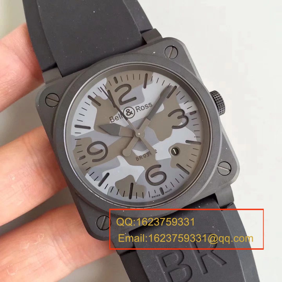 【BR1:1顶级高精仿手表】柏莱士AVIATION系列 BR 03-92 BLACK CAMO腕表 / BLS011