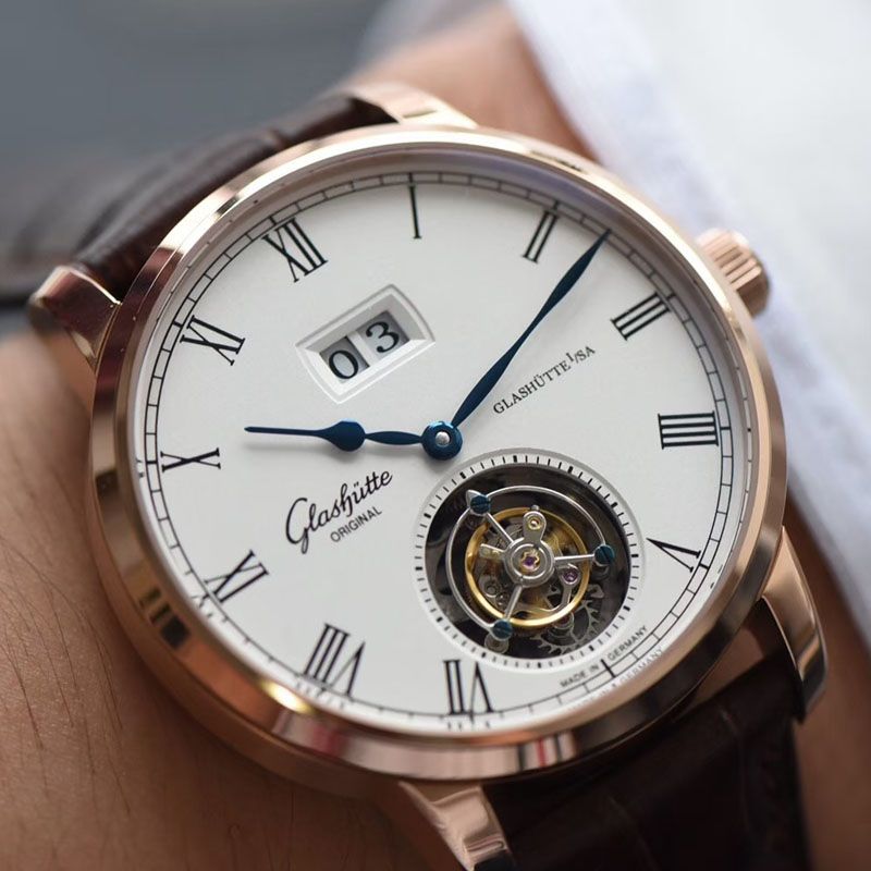 【视频评测TF一比一超A高仿手表】格拉苏蒂原创Gelasudi Original艺术与工艺 议员陀飞轮腕表系列金壳