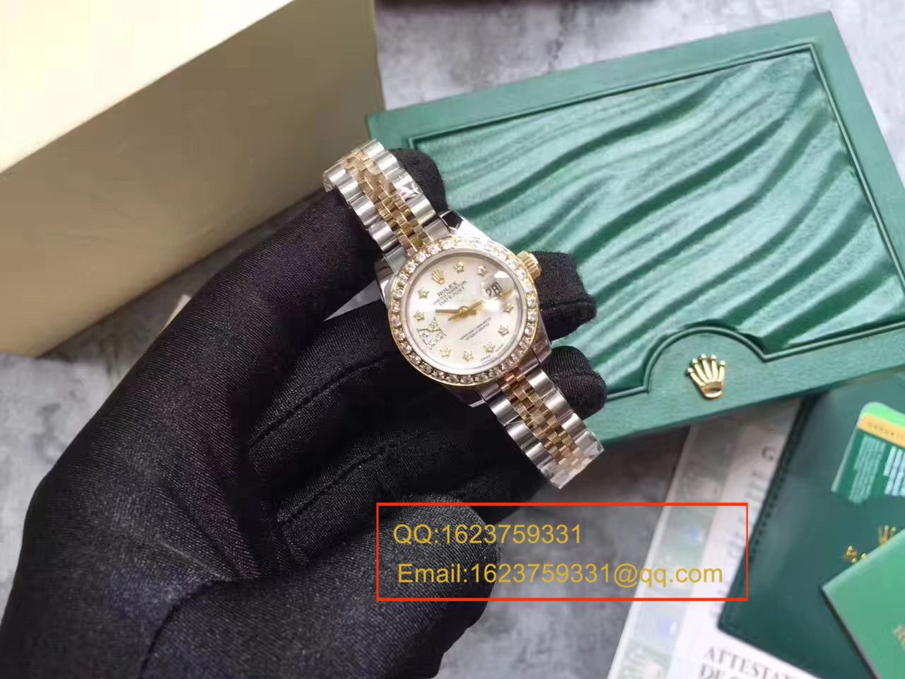 【SY一比一超A高仿手表】劳力士女装日志型系列白面镶钻表盘女士腕表 / R151