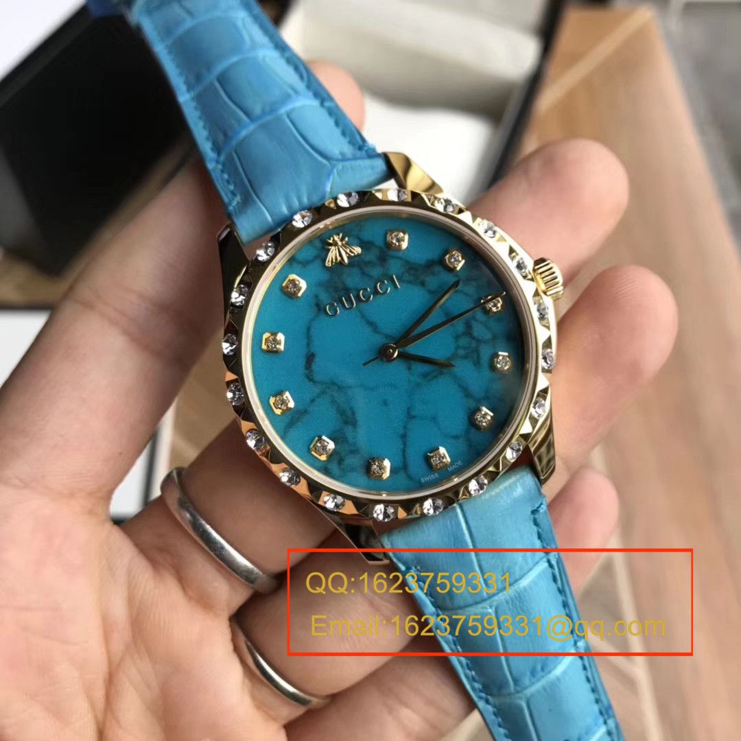 【香港原单 支持专柜验货】古驰LE MARCHÉ DES MERVEILLES系列YA126478小蜜蜂女士石英腕表 / GUCCI 07