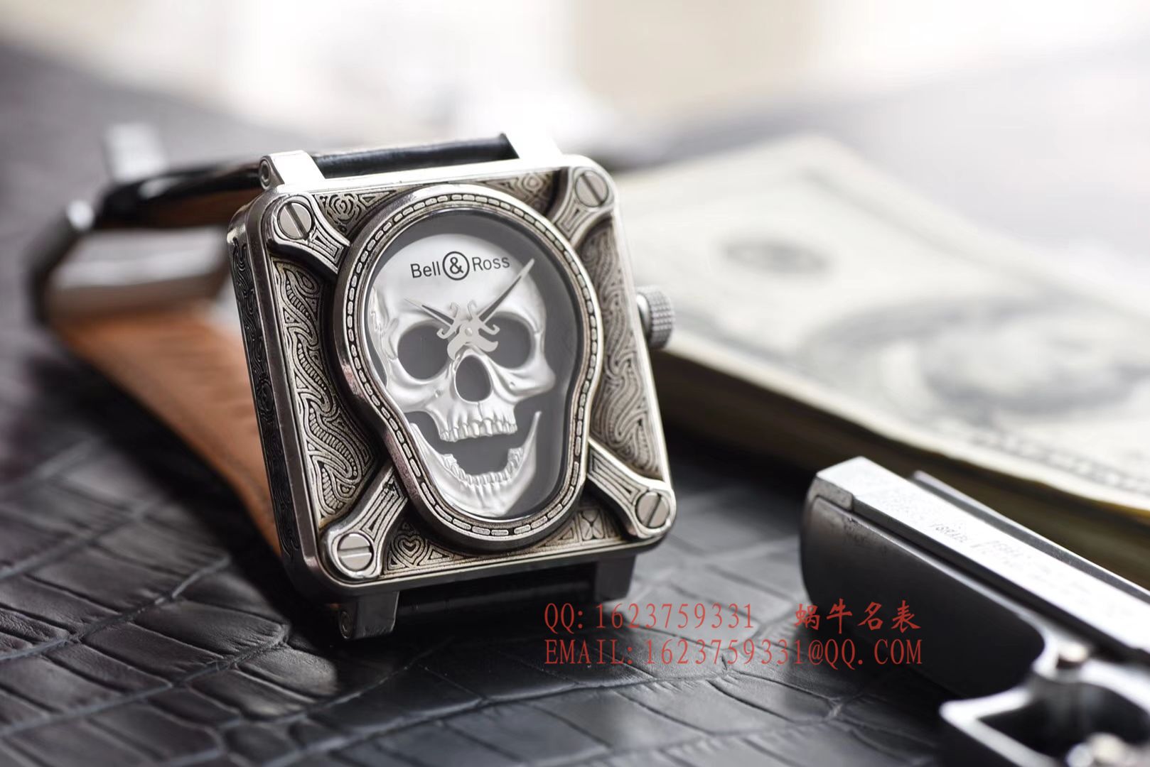 【独家视频评测】柏莱士复刻高仿BELL & ROSS BR 01 Burning skull  Instruments 系列限量版骷颅头 / BLCH019