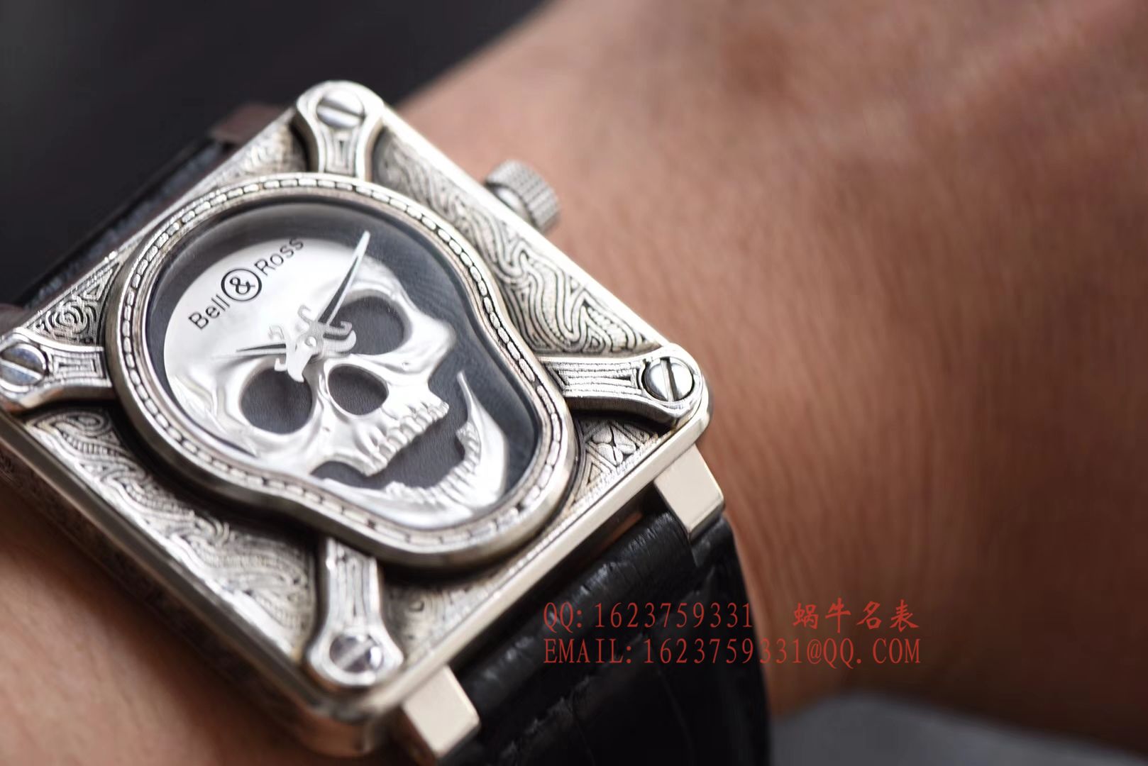 【独家视频评测】柏莱士复刻高仿BELL & ROSS BR 01 Burning skull  Instruments 系列限量版骷颅头 / BLCH019