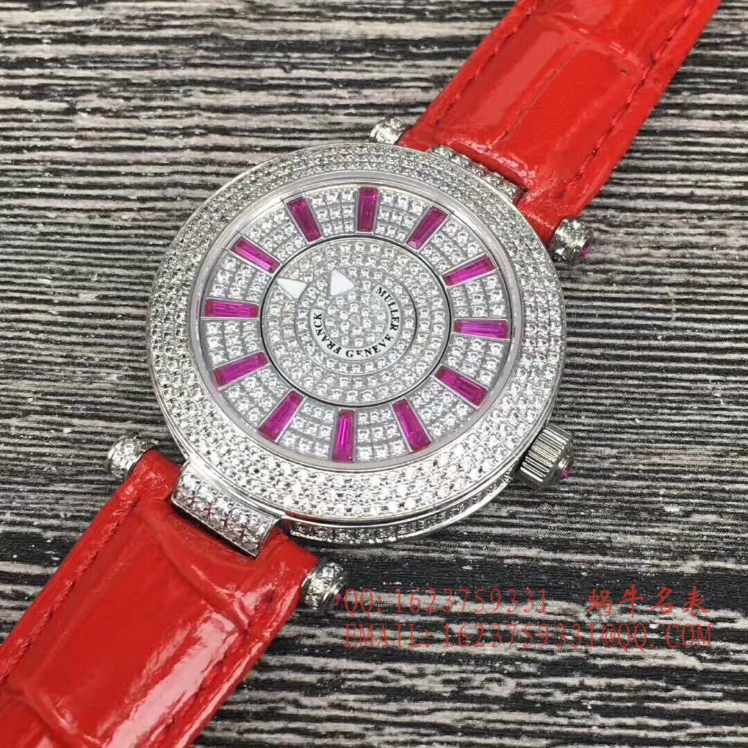 法兰克.穆勒DOUBLE MYSTERY系列42 DM D2R CD 白盘绿面表带女士腕表 / FLBF015