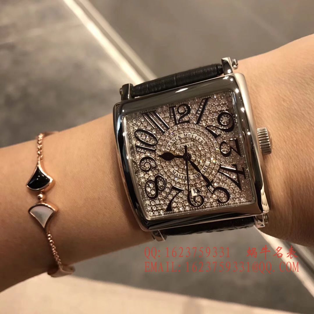 法兰克.穆勒DOUBLE MYSTERY系列42 DM D2R CD 白盘绿面表带女士腕表 / FLBF015