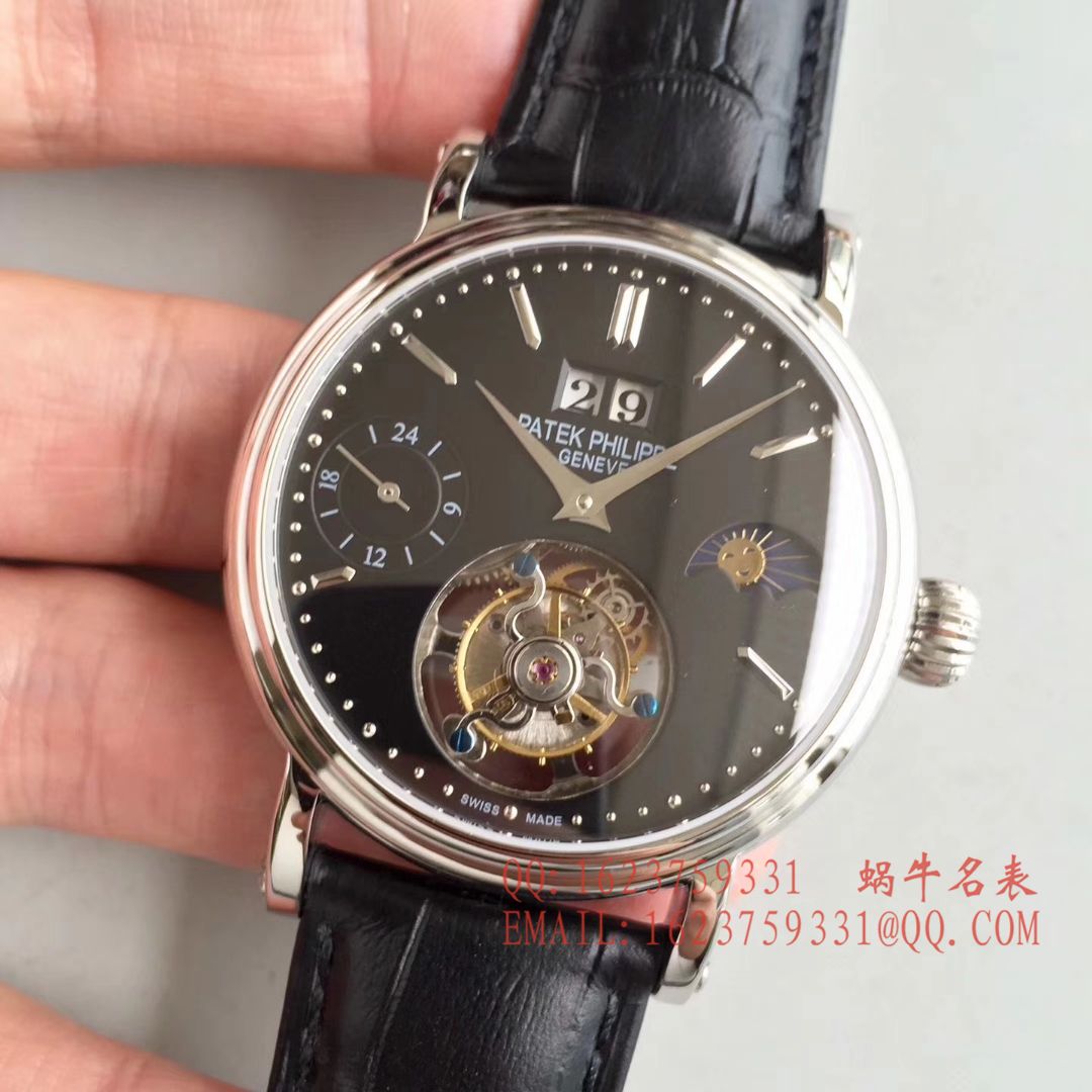 【BM一比一超A高仿手表】百达翡丽大日历月相陀飞轮腕表 / BD144