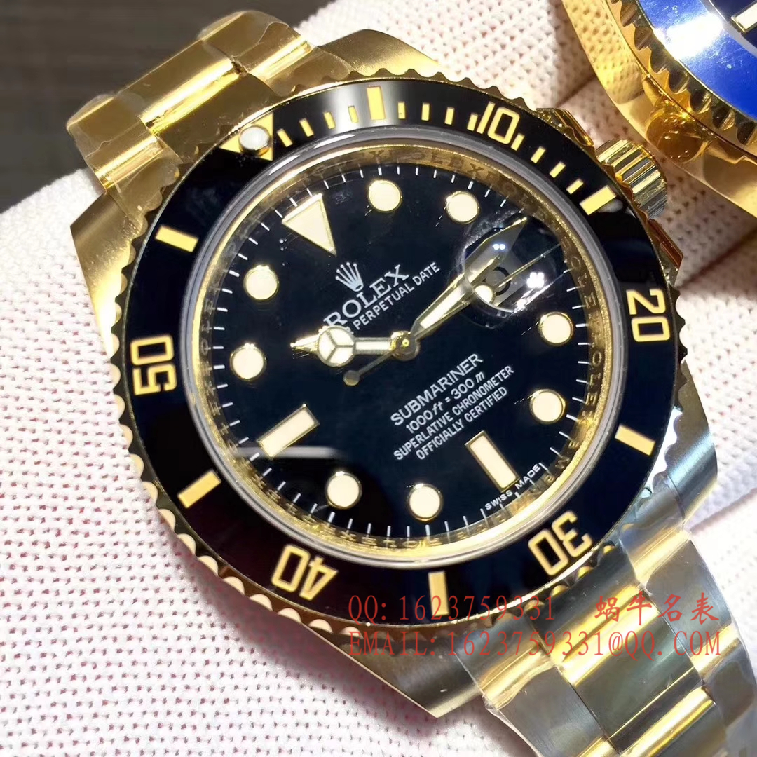 【独家视频评测VR一比一超A高仿手表】劳力士潜航者型116612-LN-97203包间金黑水鬼 / R197