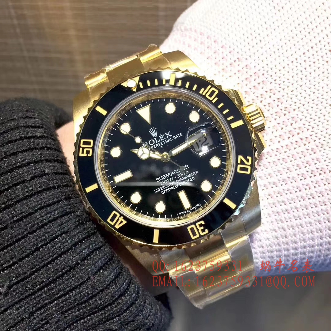 【独家视频评测VR一比一超A高仿手表】劳力士潜航者型116612-LN-97203包间金黑水鬼 / R197