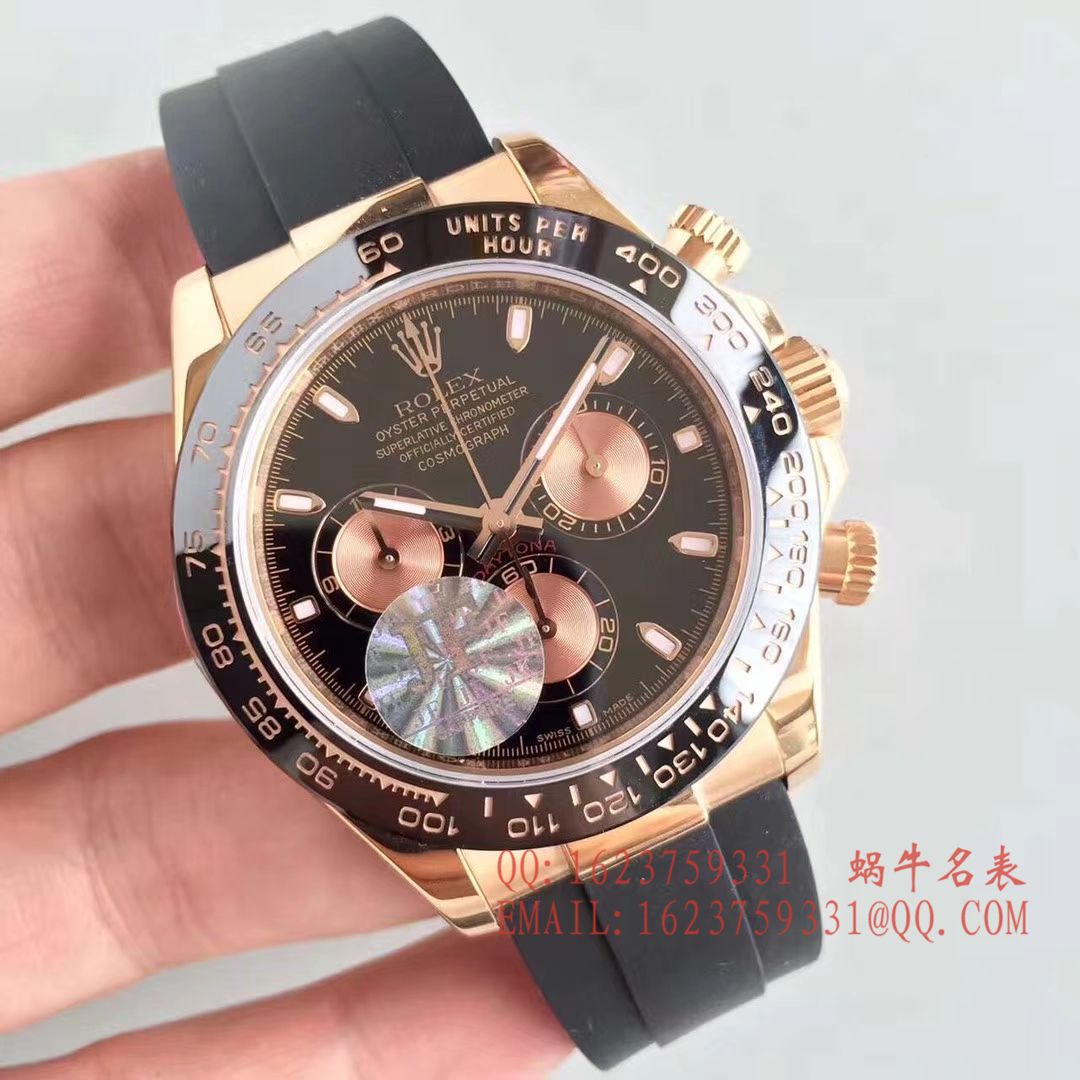 【JF1:1顶级复刻高仿手表】劳力士宇宙计型迪通拿系列116515LN-L(FC) 咖啡面机械腕表 / R009