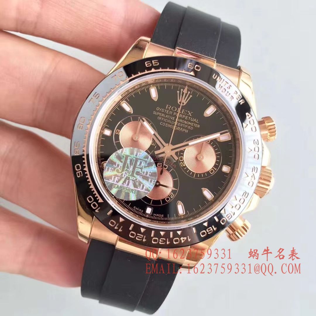 【JF1:1顶级复刻高仿手表】劳力士宇宙计型迪通拿系列116515LN-L(FC) 咖啡面机械腕表 / R009