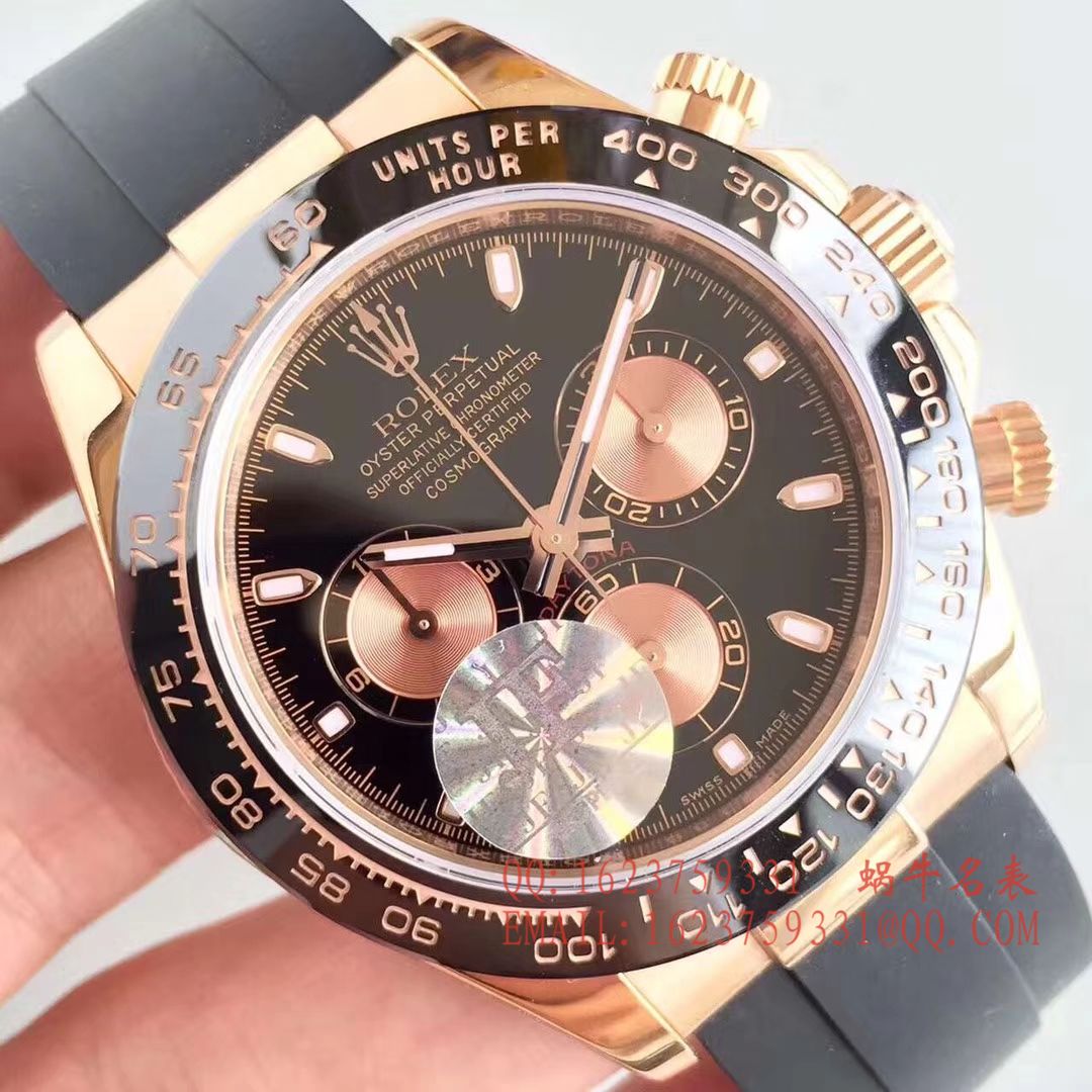 【JF1:1顶级复刻高仿手表】劳力士宇宙计型迪通拿系列116515LN-L(FC) 咖啡面机械腕表 / R009